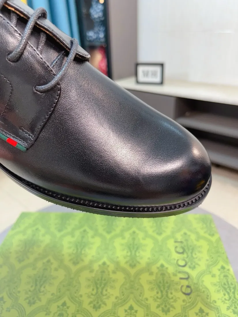 Men's Men's Shoes 💰520🌹🌹【GUCCI】The most popular classic Gucci leather shoes. Synchronized with the official website, the upper is made of Italian first-layer cowhide ➕cowhide lining, with unique brand and unique craftsmanship. Highlighting the hot style of the new year. Stop hesitating, stop wandering, get it now. Number: 38--44